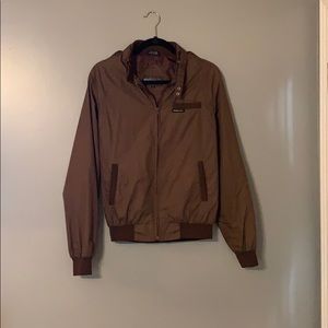 Brown Members Only bomber jacket